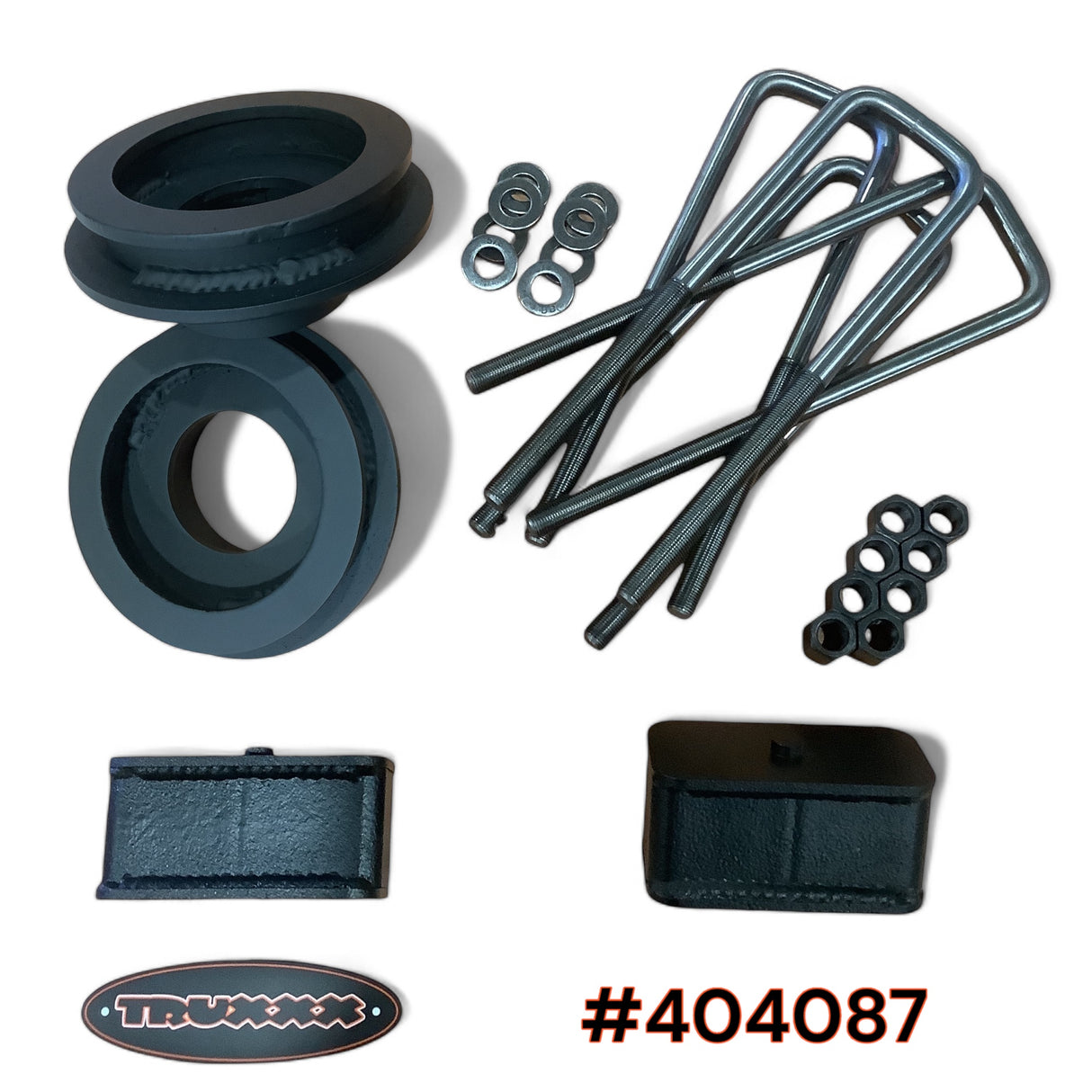 Kit de elevación de 2" delantero y 1,5" trasero n.° 404087 para camioneta Chevy Express Van 1500 de 6 pernos ~ 2WD 2003-2024 y camioneta GMC Savanna Van 1500 de 6 pernos ~ 2WD 2003-2024